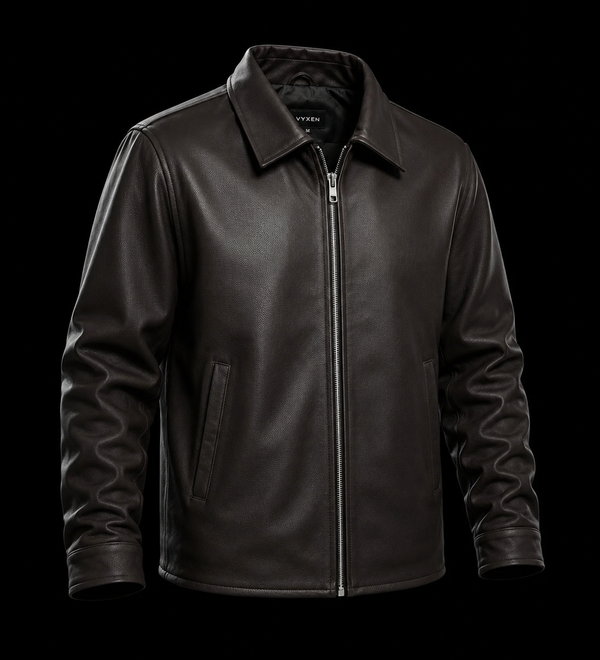 BROWN LEATHER JACKET-(Limited Edition)