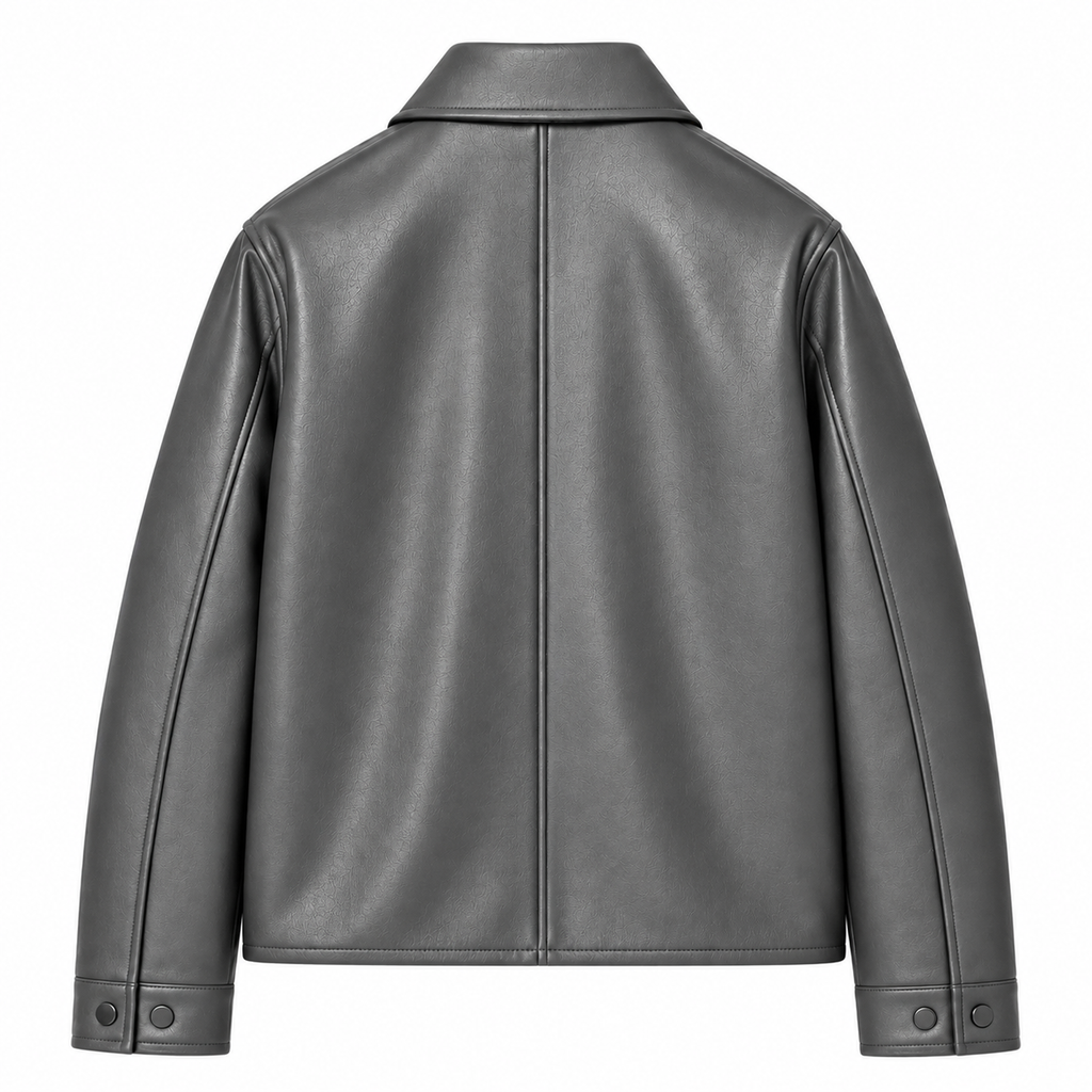 GREY LEATHER JACKET      (LMT- Edition)