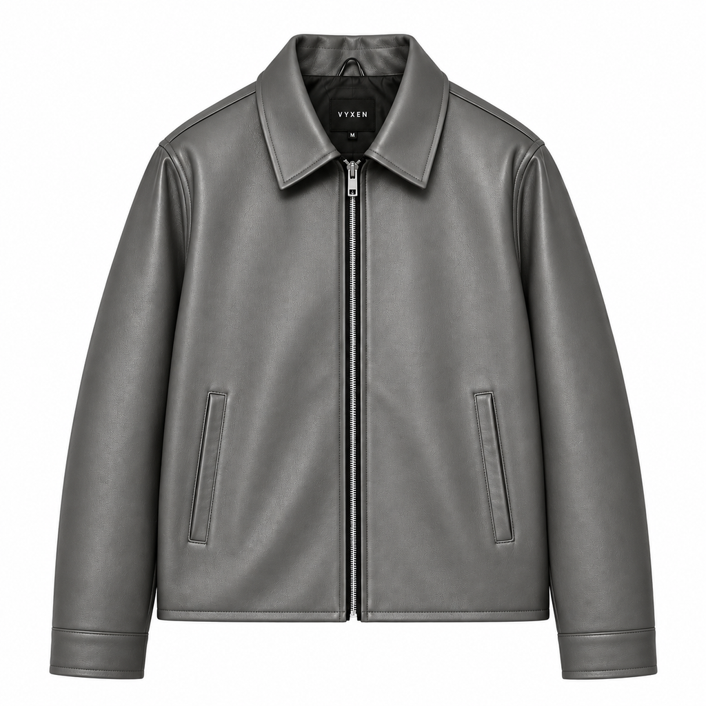 GREY LEATHER JACKET      (LMT- Edition)