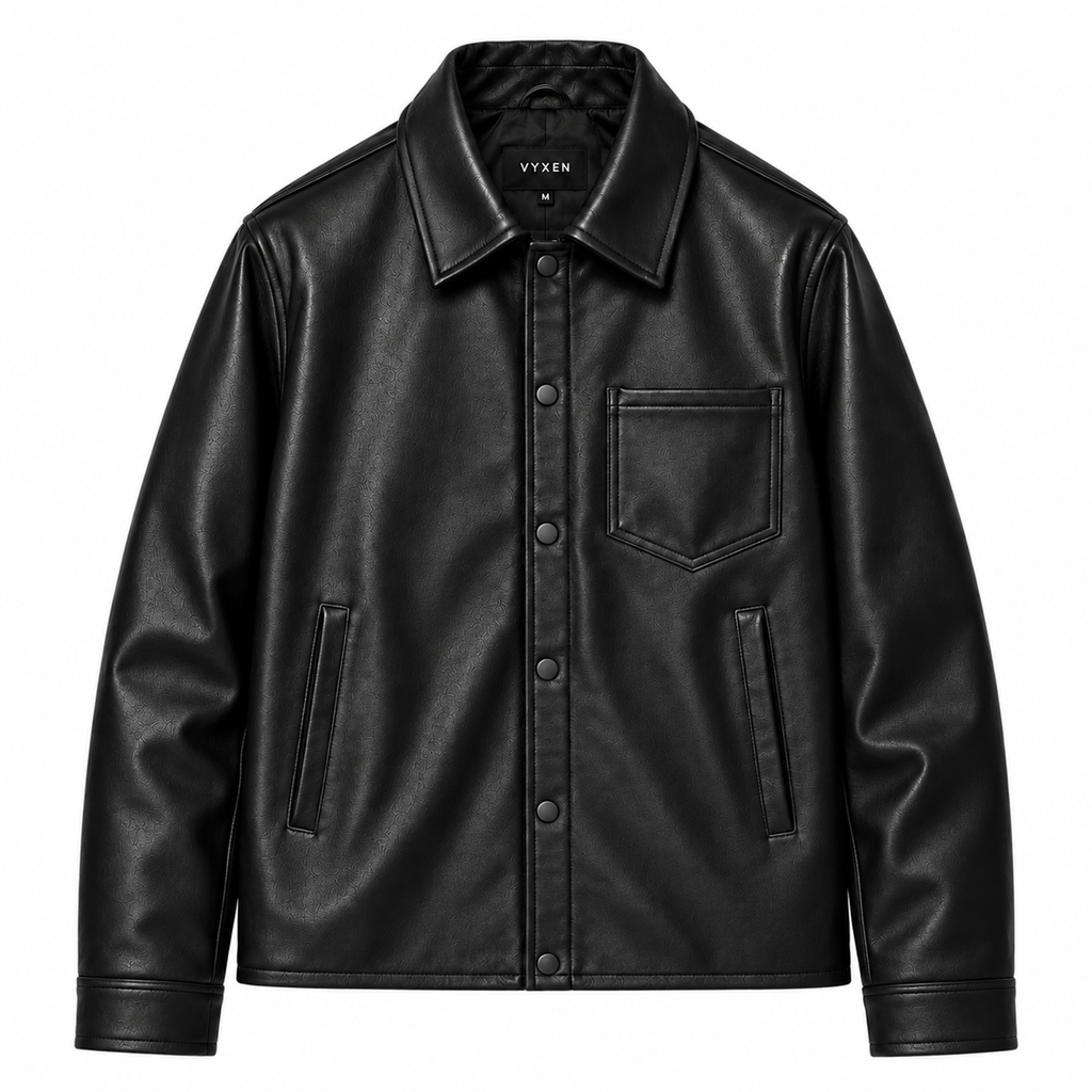 BLACK LEATHER JACKET-VXN-2
