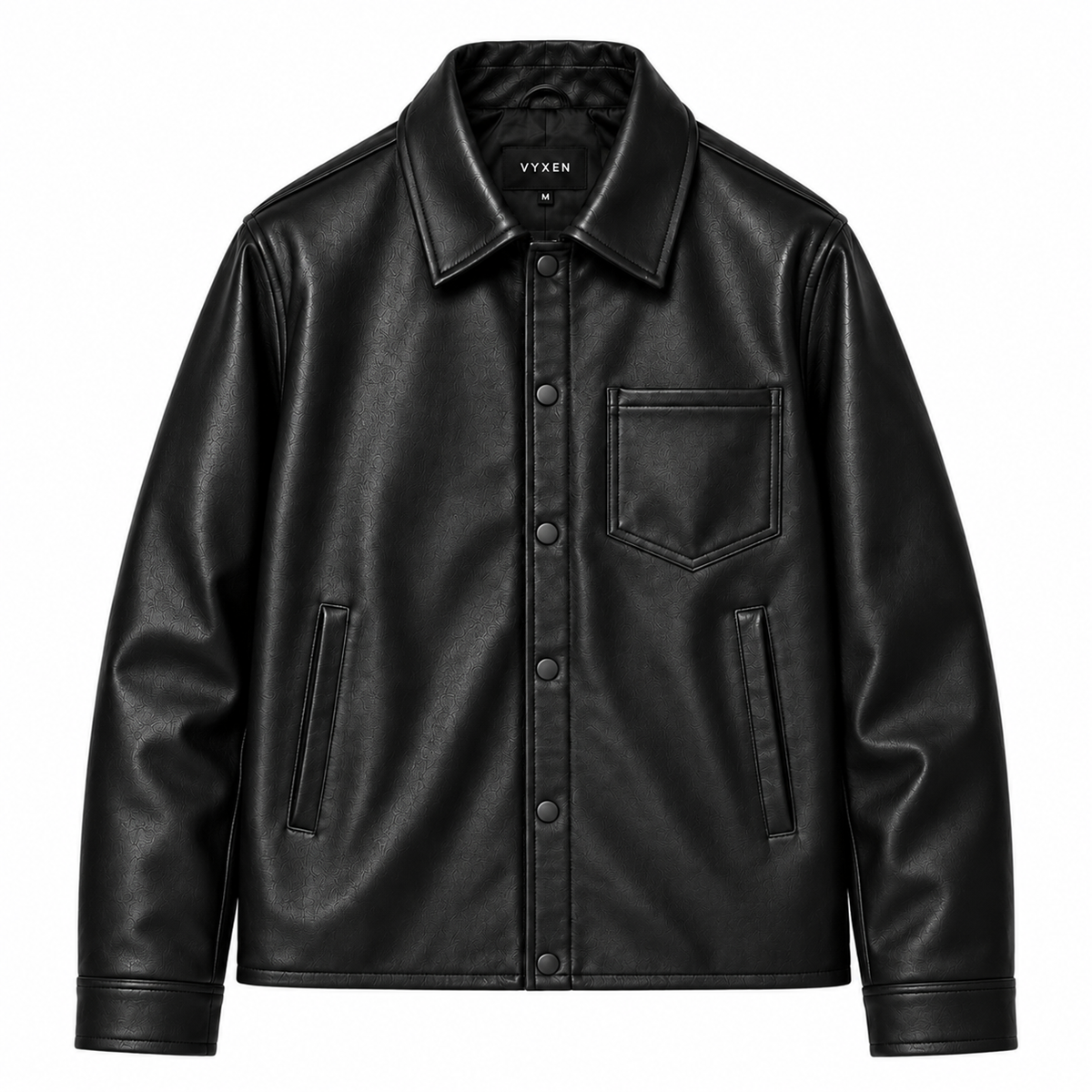 BLACK LEATHER JACKET-VXN-2